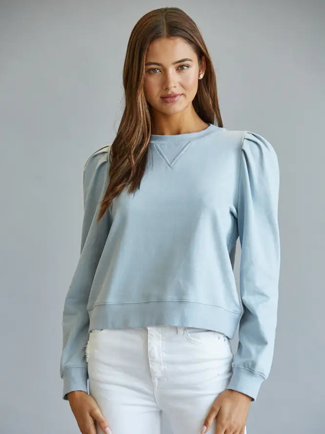 Puff-Sleeve Sweatshirt