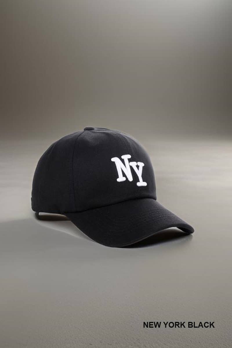 City Logo Embroidered Monogram Baseball Cap