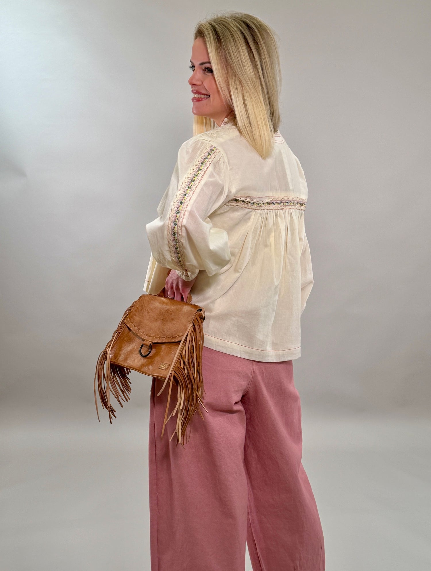 Barrel Pull On Twill Jeans