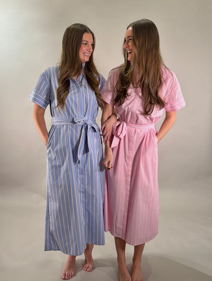 The Seaside Stripe Midi Shirtdress