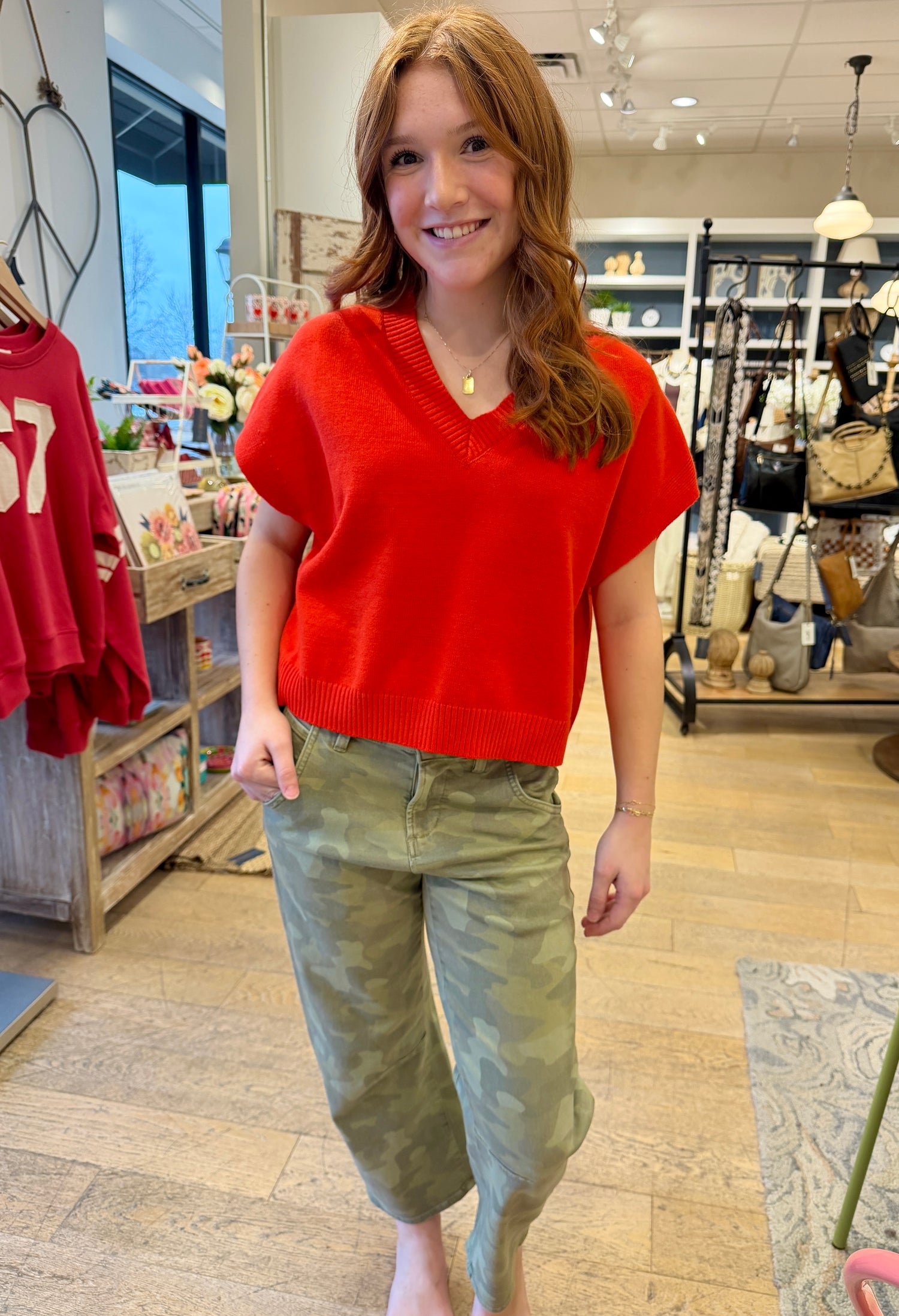 Relaxed Cropped Camo Barrel