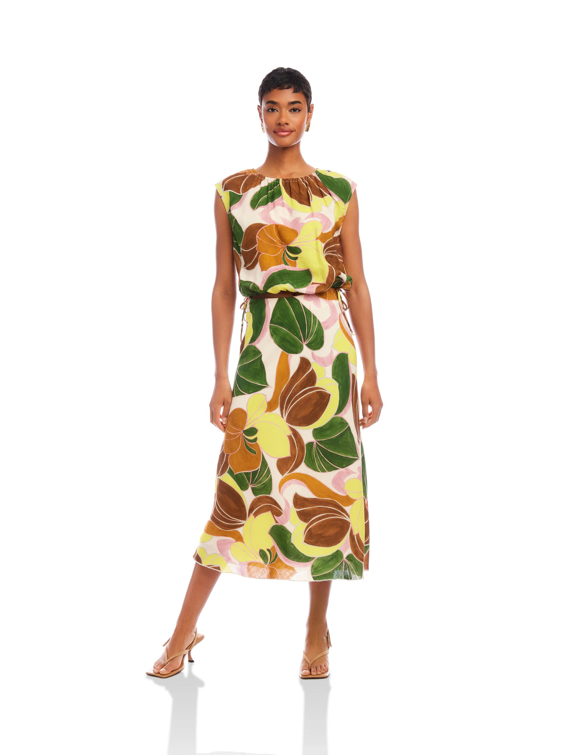 Mia Bias Midi Skirt Island Floral