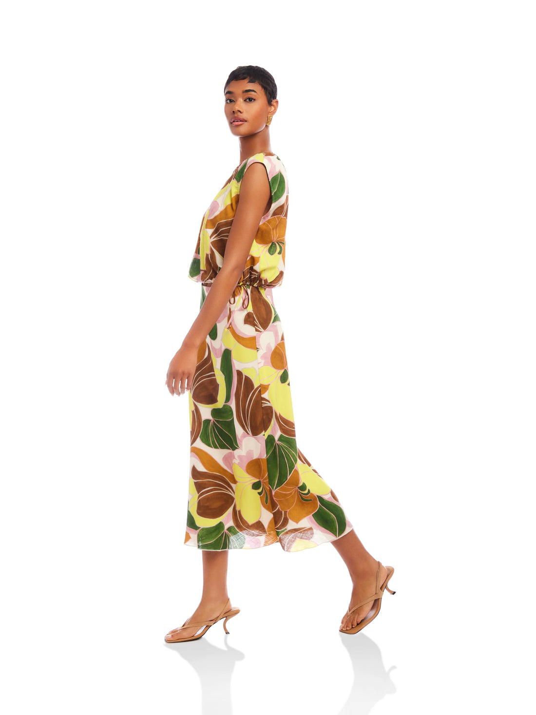 Mia Bias Midi Skirt Island Floral