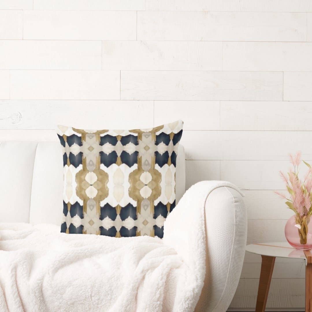 Mia Decorative Abstract Modern Art Throw Pillow