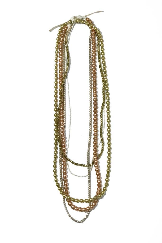 Mixed Metallic Layer Necklace Set