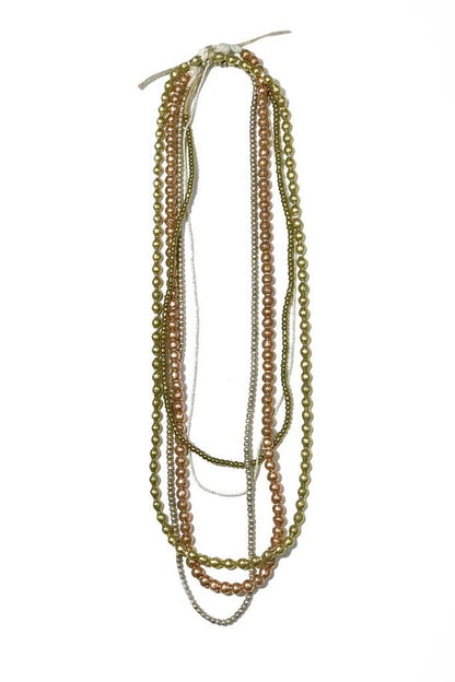 Mixed Metallic Layer Necklace Set