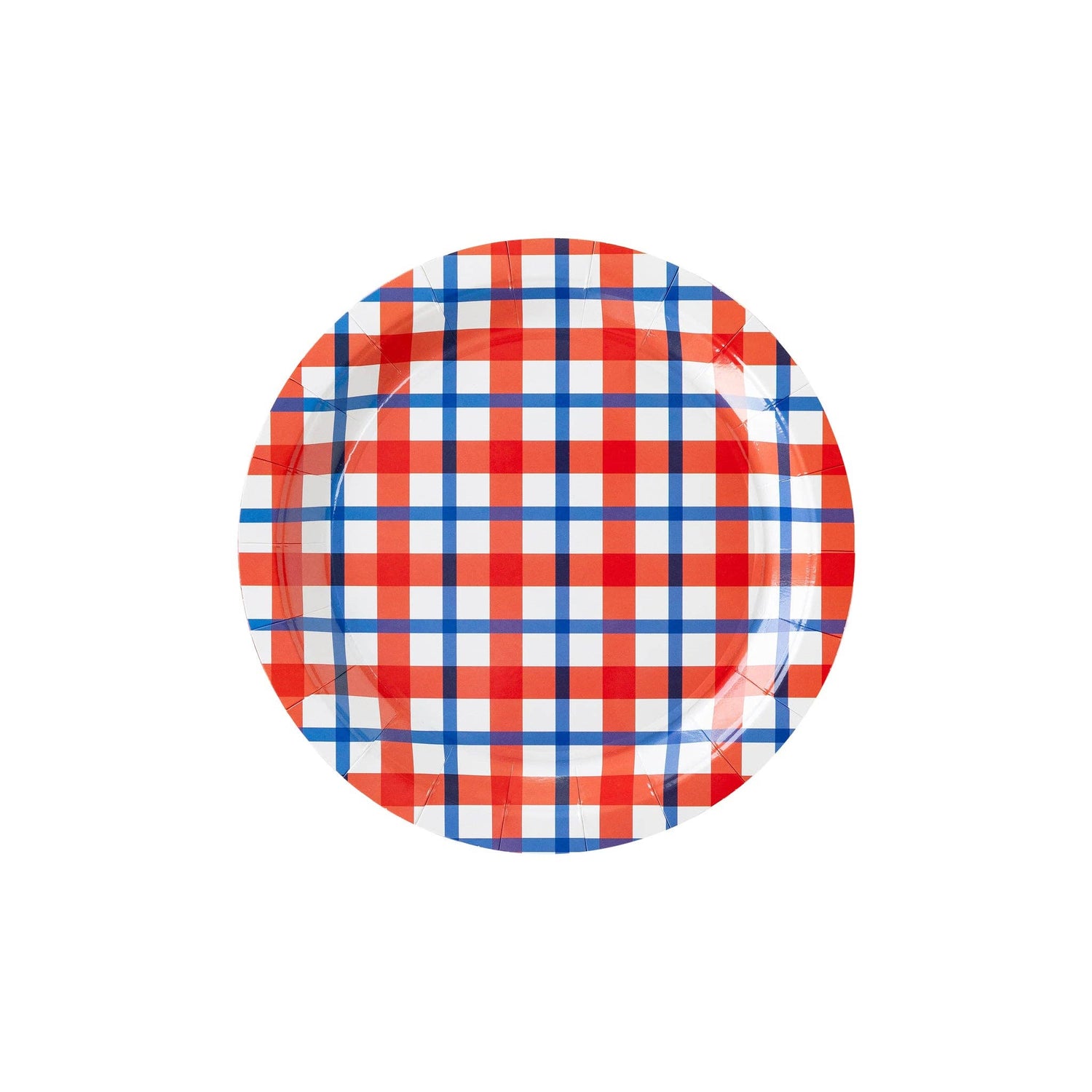 Americana Plaid Paper Plate