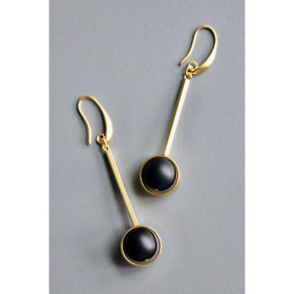 Jet Glass Earrings