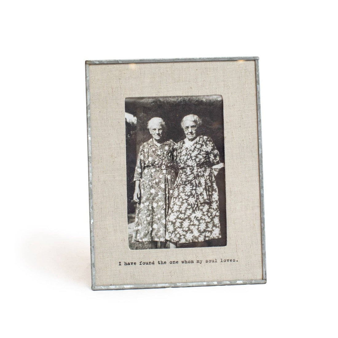 I Have Found The One Vertical Glass Linen Photo Frame