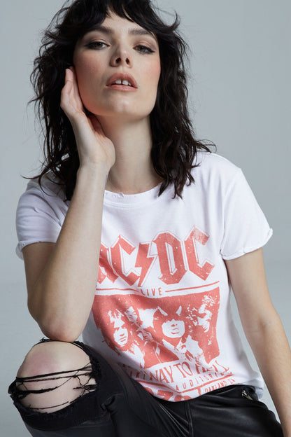 ACDC Highway To Hell Tour Fitted T-Shirt