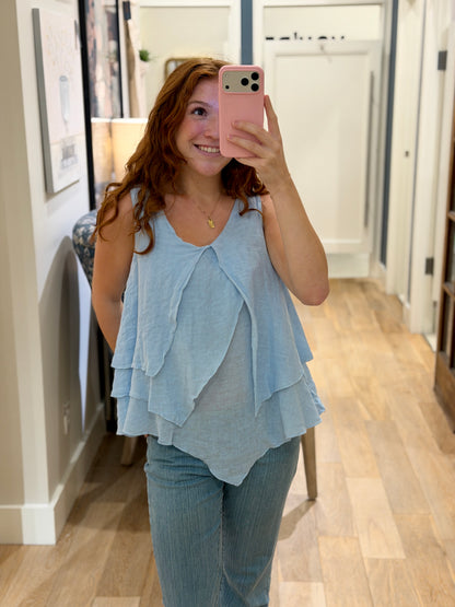 Tiered Linen Tank