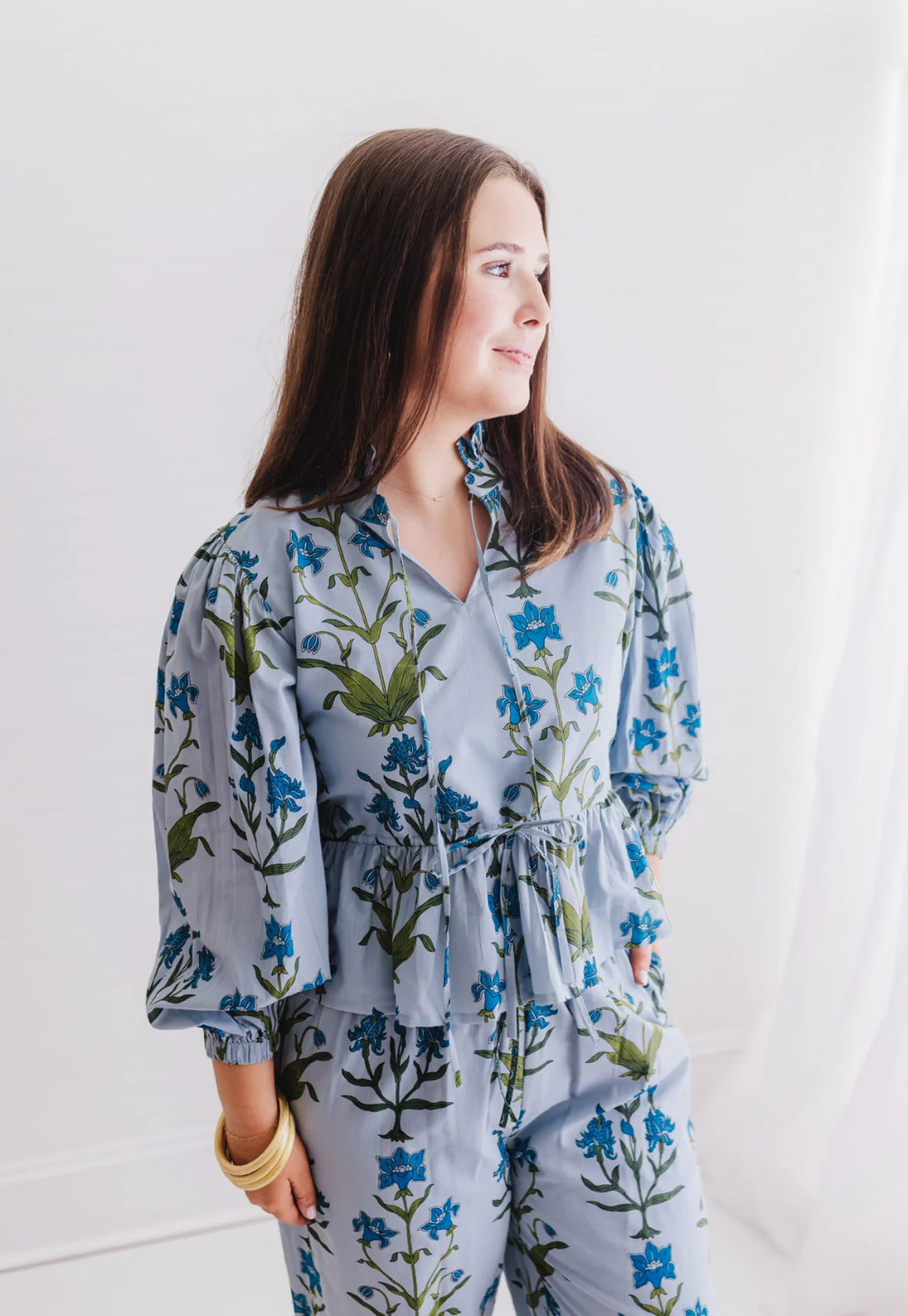 Iris Floral Two Piece Pant Set