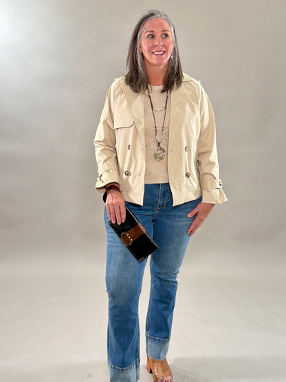 Easy Cropped Trench Coat