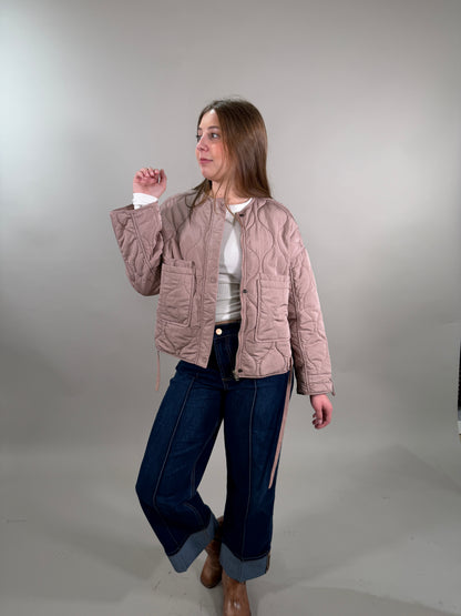 Quilted Jacket with Adjustable Cords