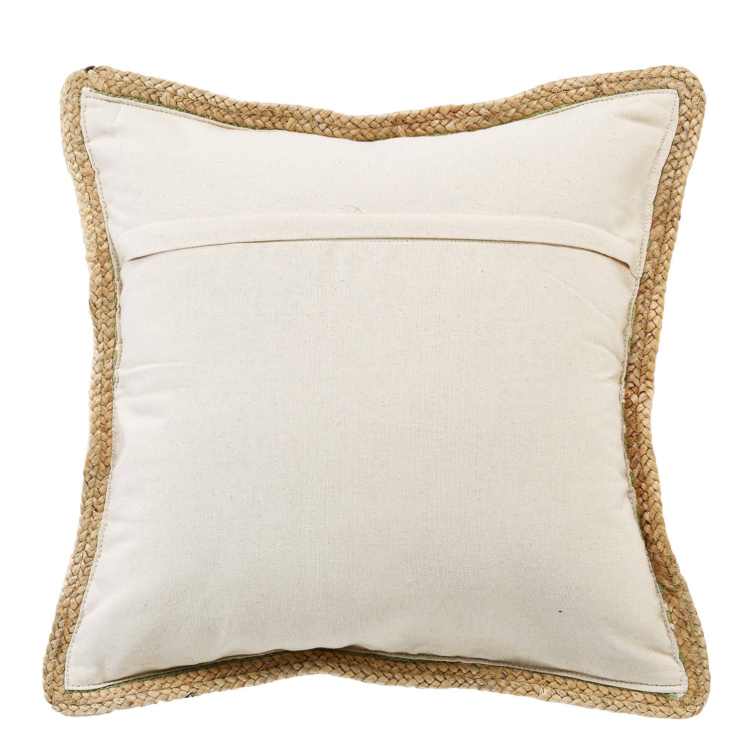 Jute Bordered Throw Pillow
