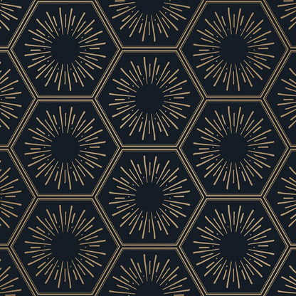 Hello Sunshine Gatsby Gold P&amp;S Wallpaper, 56 sq. ft.