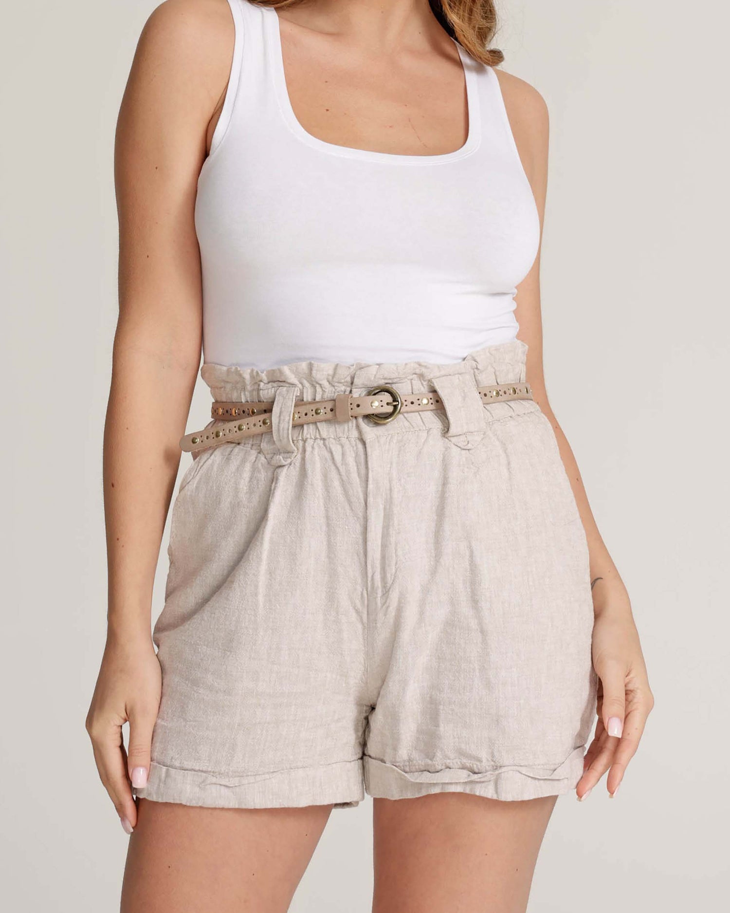Chloe Vintage Studded Skinny Belt