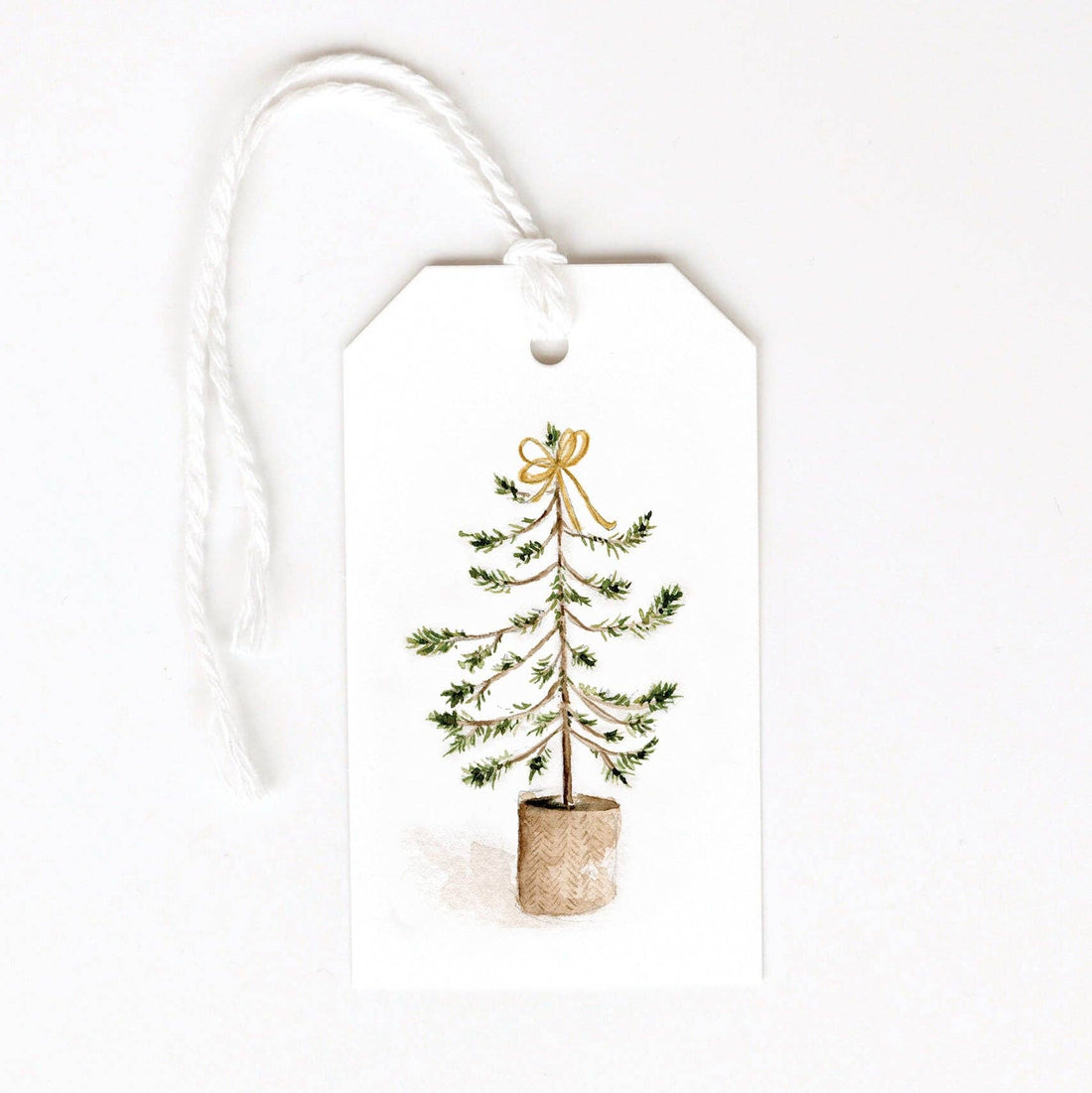 Set of 8 Christmas tree gift tags