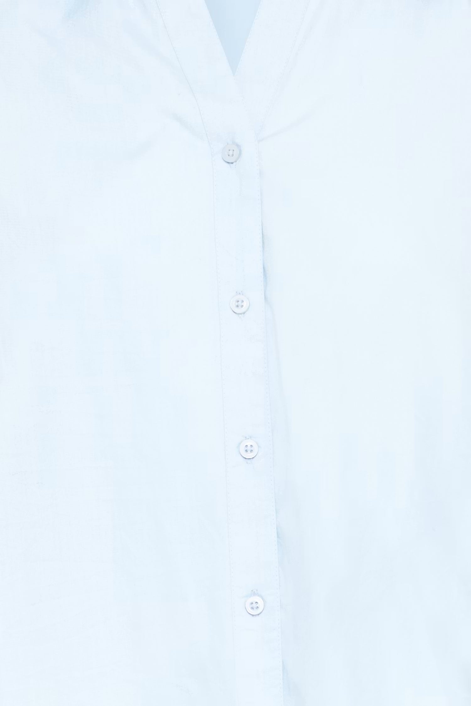 Boxy V-Neck Button-Up Shirt