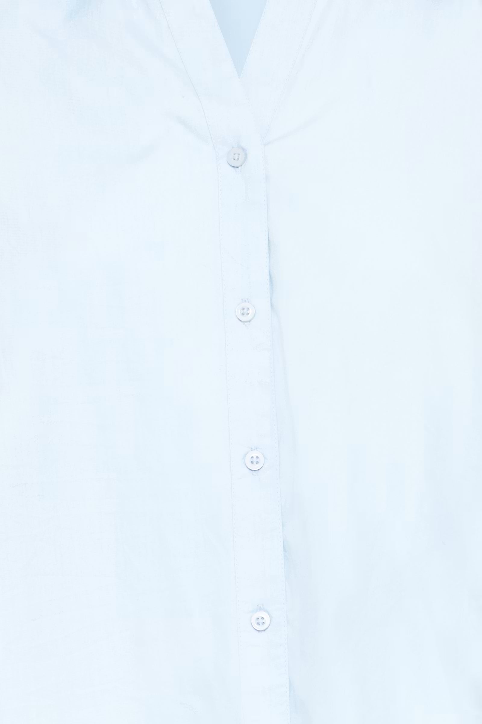 Boxy V-Neck Button-Up Shirt