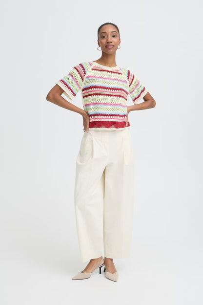 Multicolored Striped Crochet Top