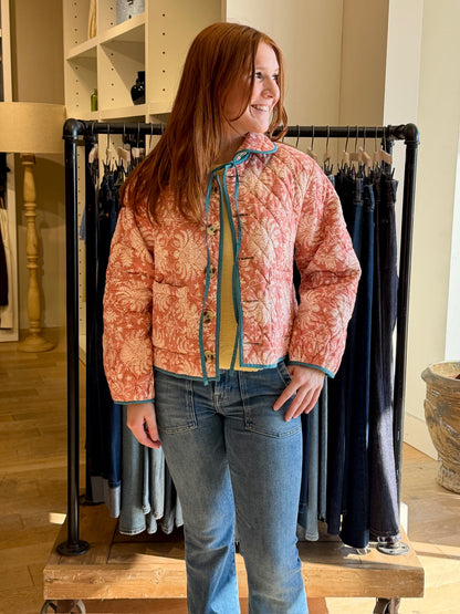 Reversible Floral Stevie Quilted Jacket