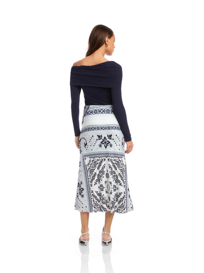 Mia Bias Midi Skirt