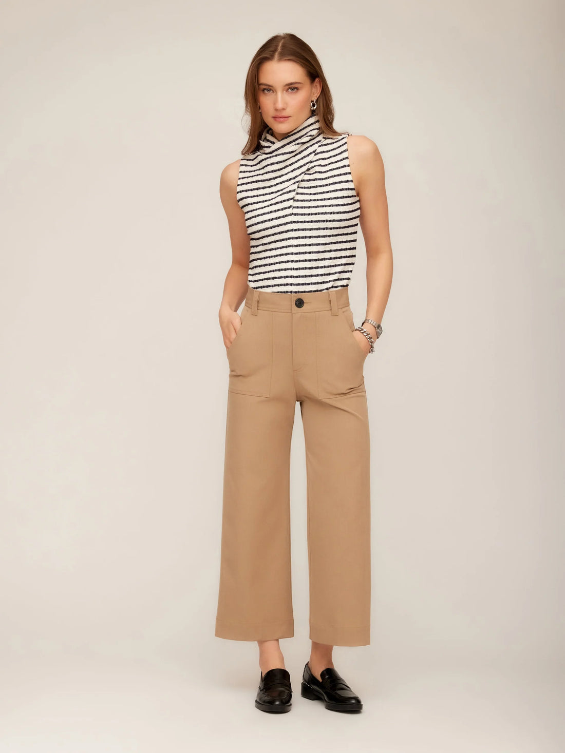 Abbey Stripe Turtleneck Tank