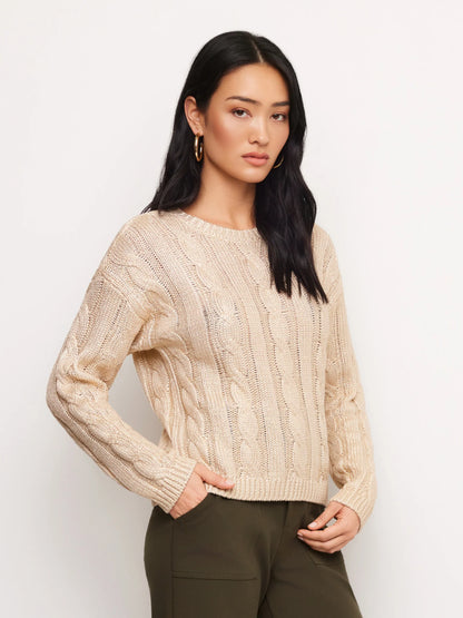 Metallic Crewneck Sweater