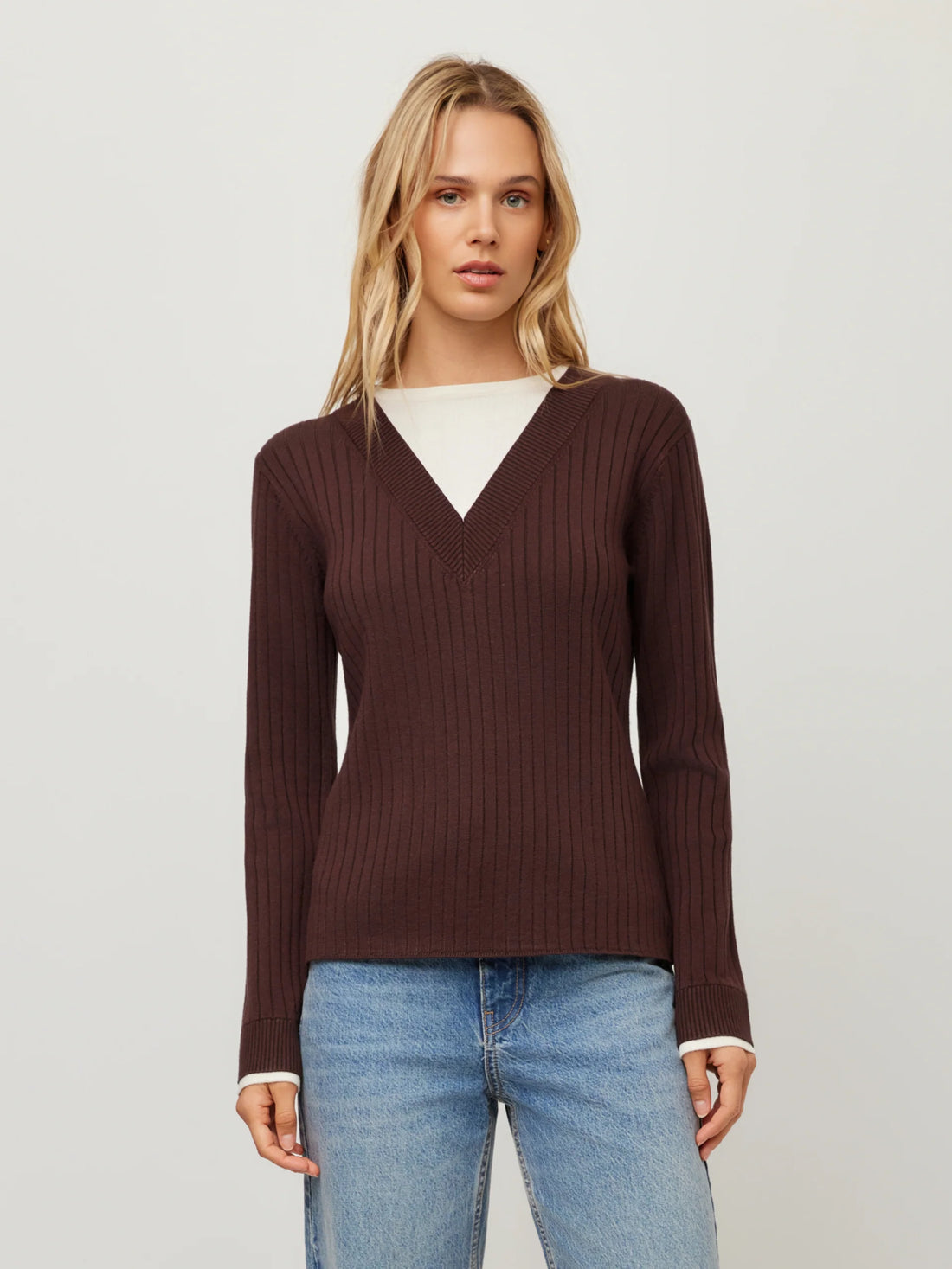 Layered V-Neck Sweater