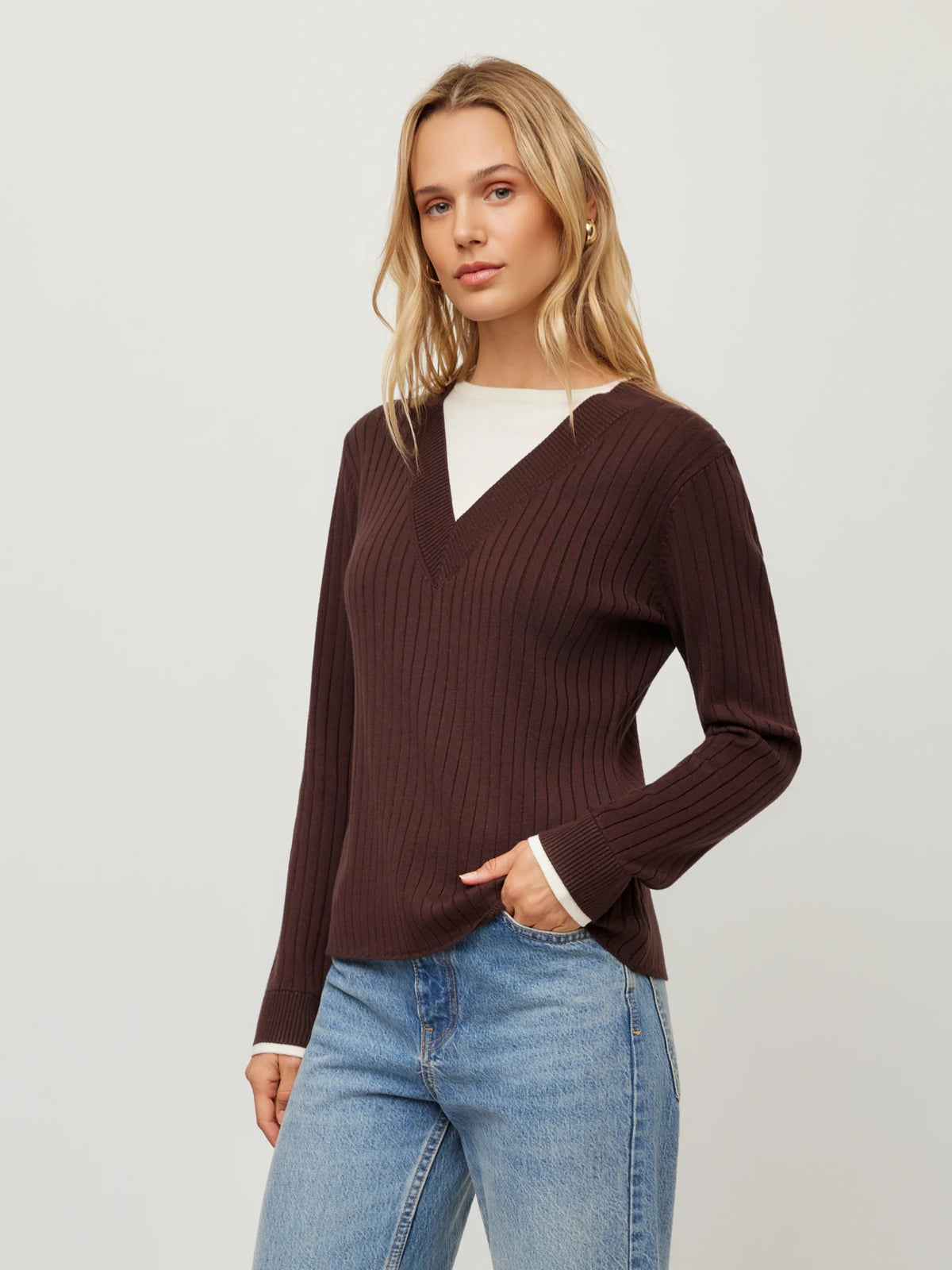 Layered V-Neck Sweater