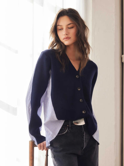 Celine Mixed Media Cardigan