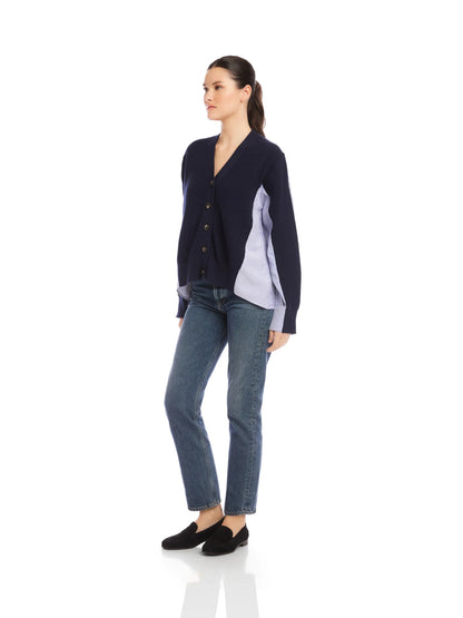 Celine Mixed Media Cardigan