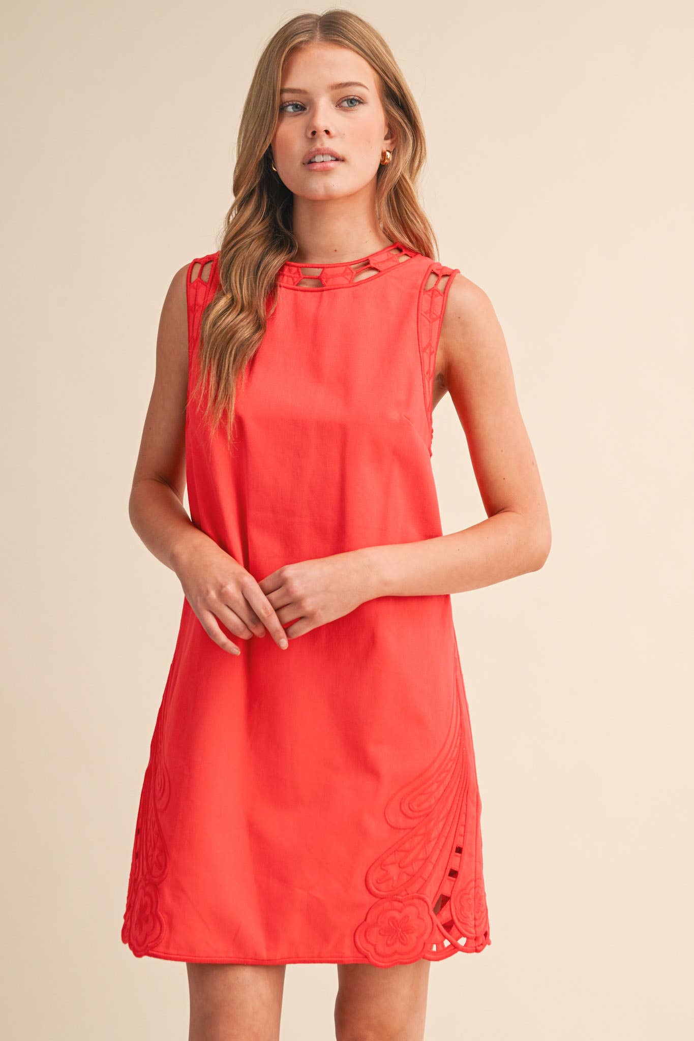 Radiant Embroidered Shift Dress