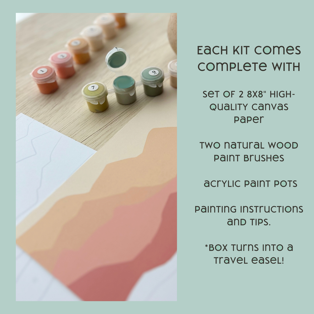 Flowers Paint by Number Kit + Easel for Kids