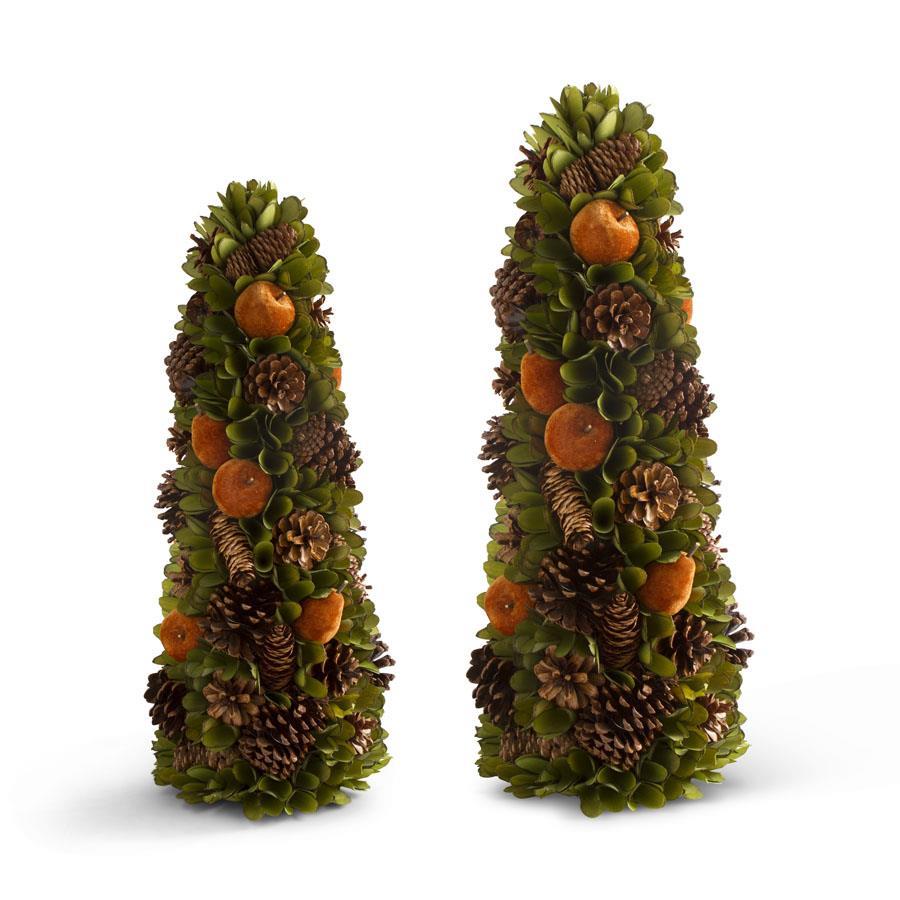 Rusty Apple and Pinecone Trees - 2 Sizes