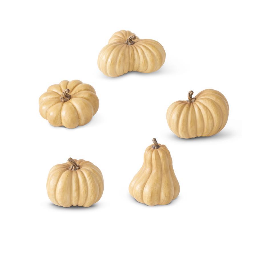 Assorted Goldenrod Resin Pumpkins