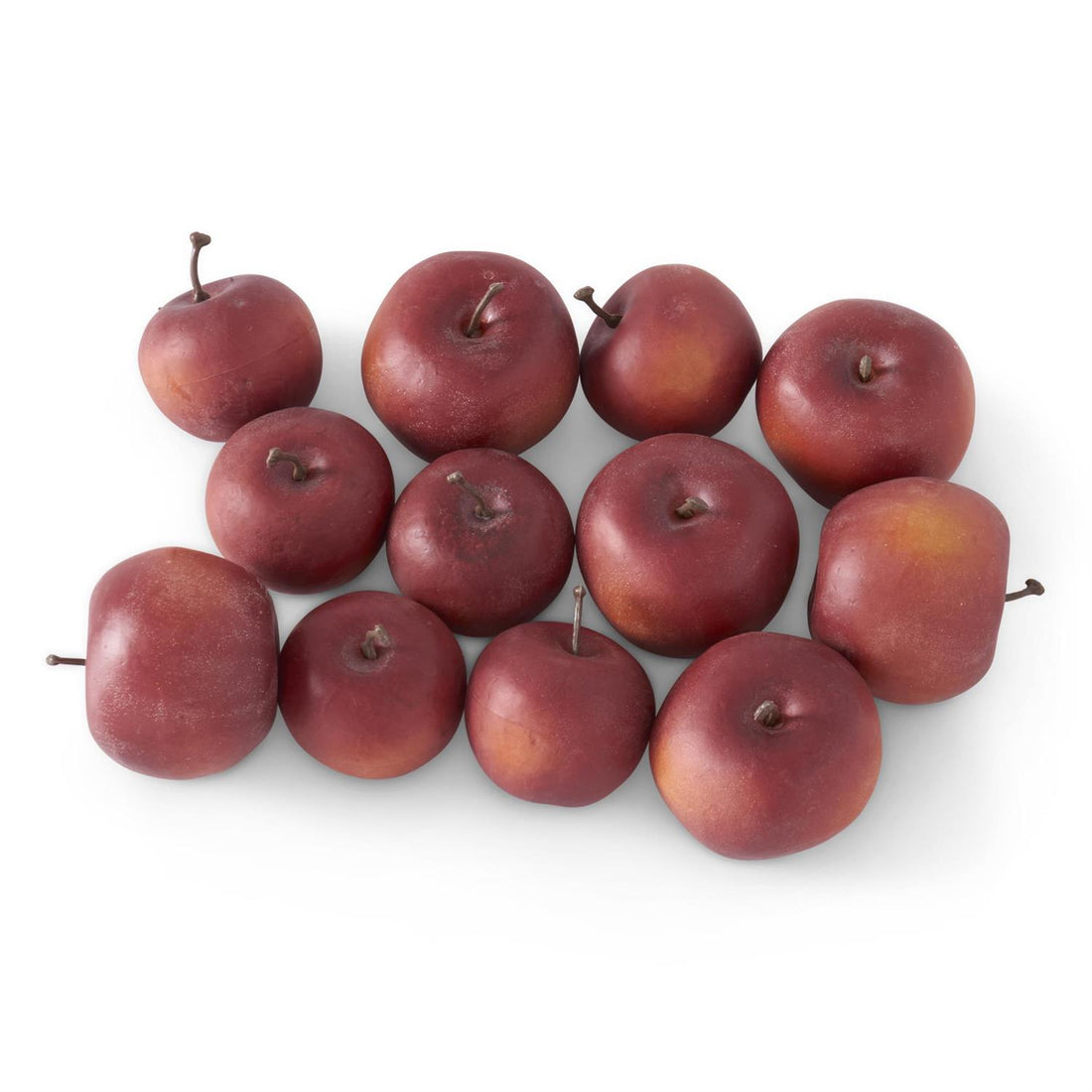 Bag of 12 2.75 Inch Burgundy Red Speckled Apples