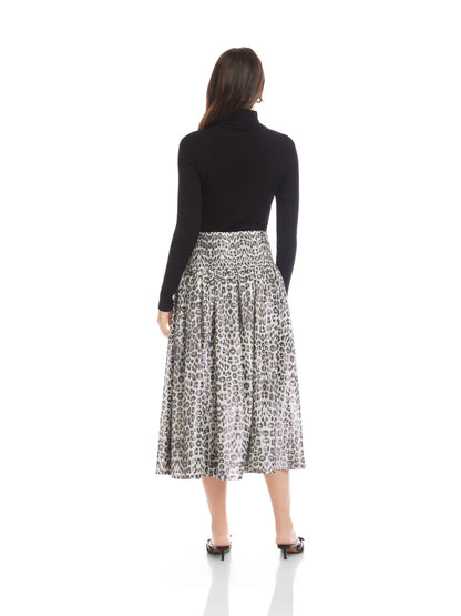 Fifteen Twenty Metallic Leopard Skirt