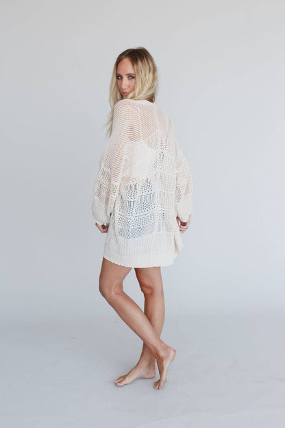 Knit Netted Cardigan
