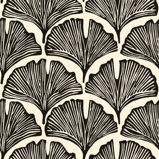 Feather Palm Black Peel and Stick Wallpaper, 28 sq. ft.