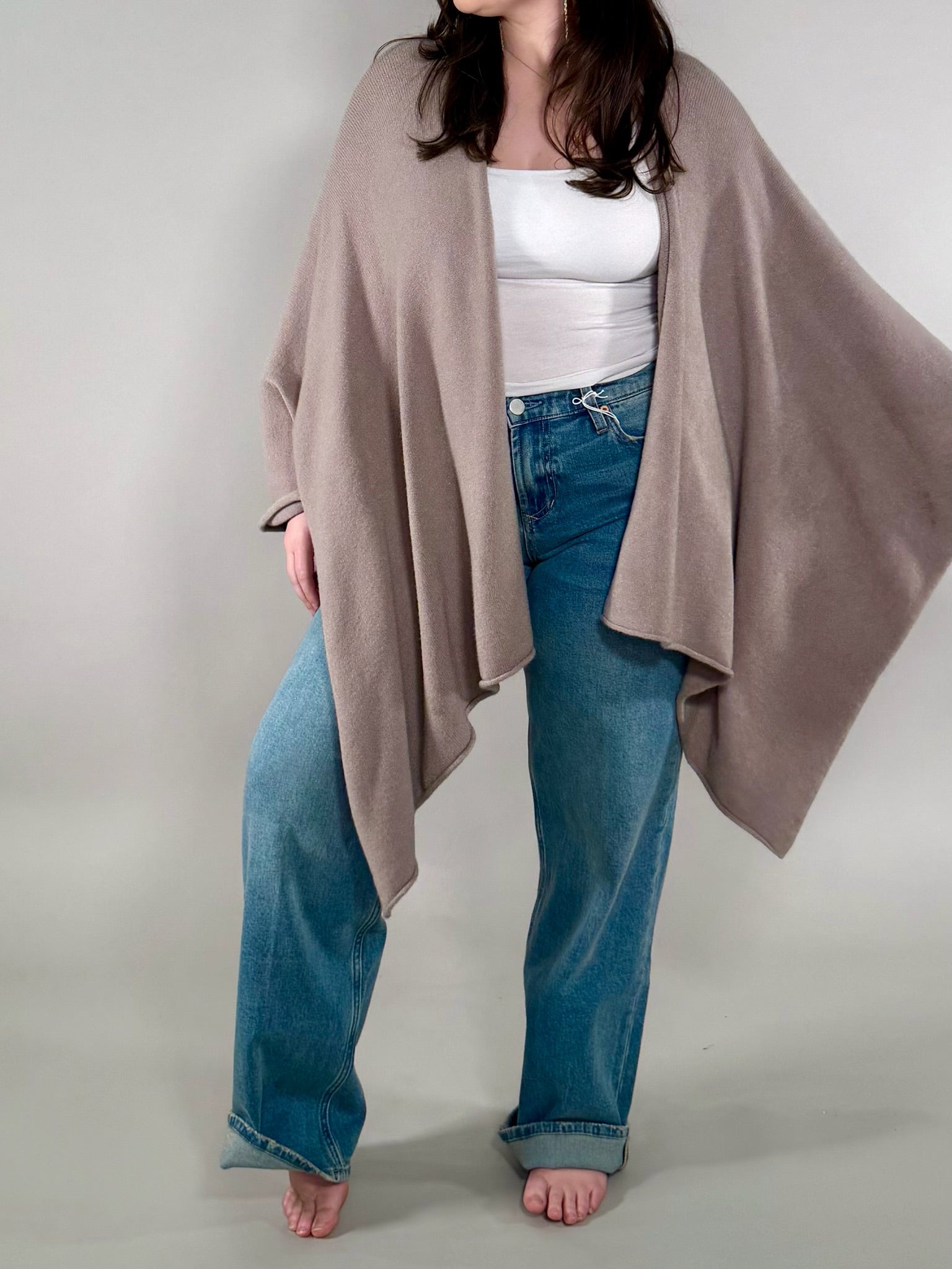 Knit Dolman Open Cardigan
