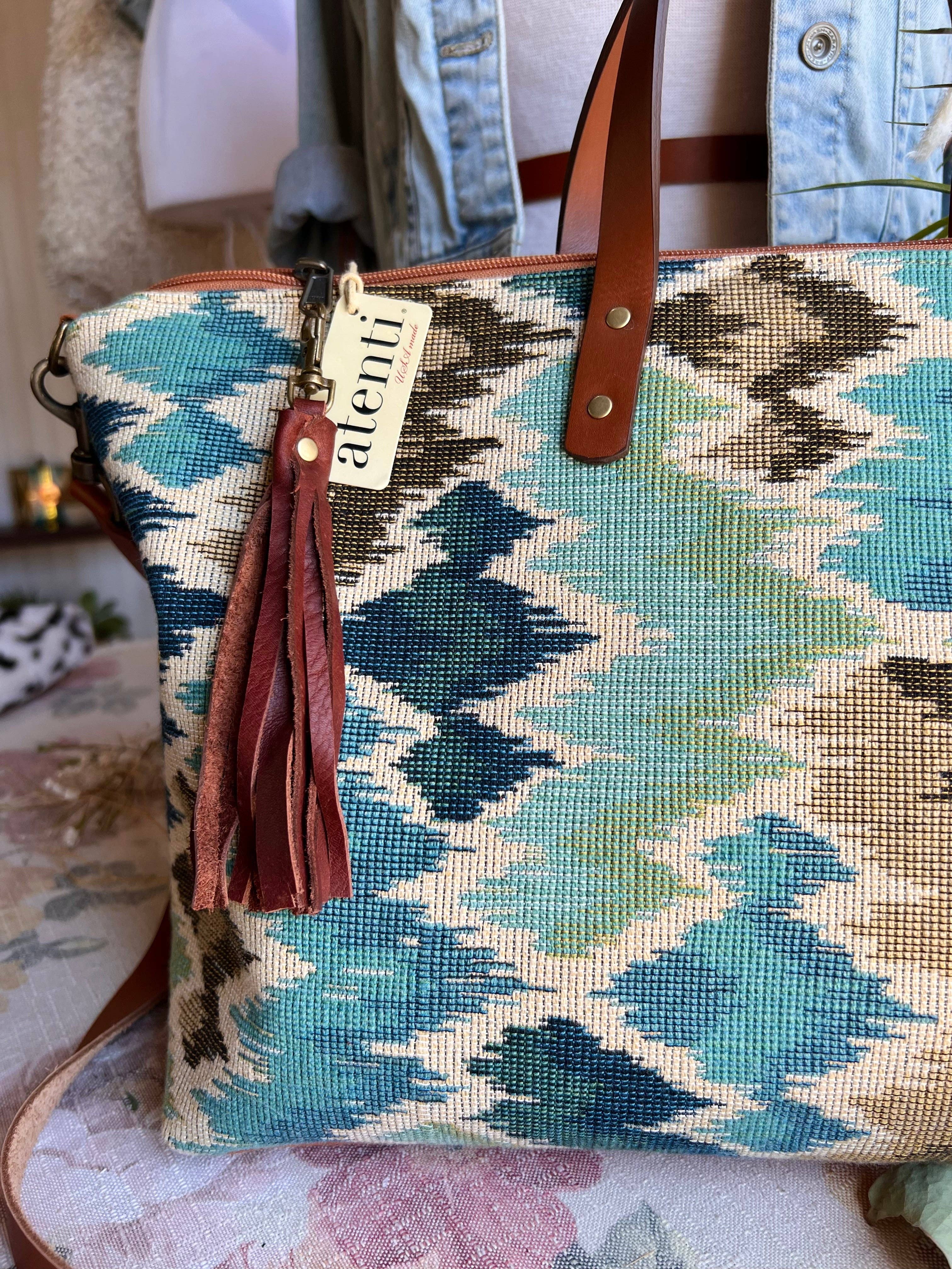 Blue Printed Handbag