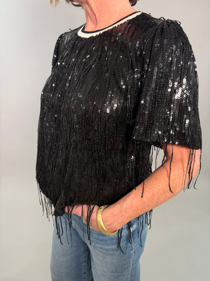Fun &amp; Festive Fringe Sequin Tee