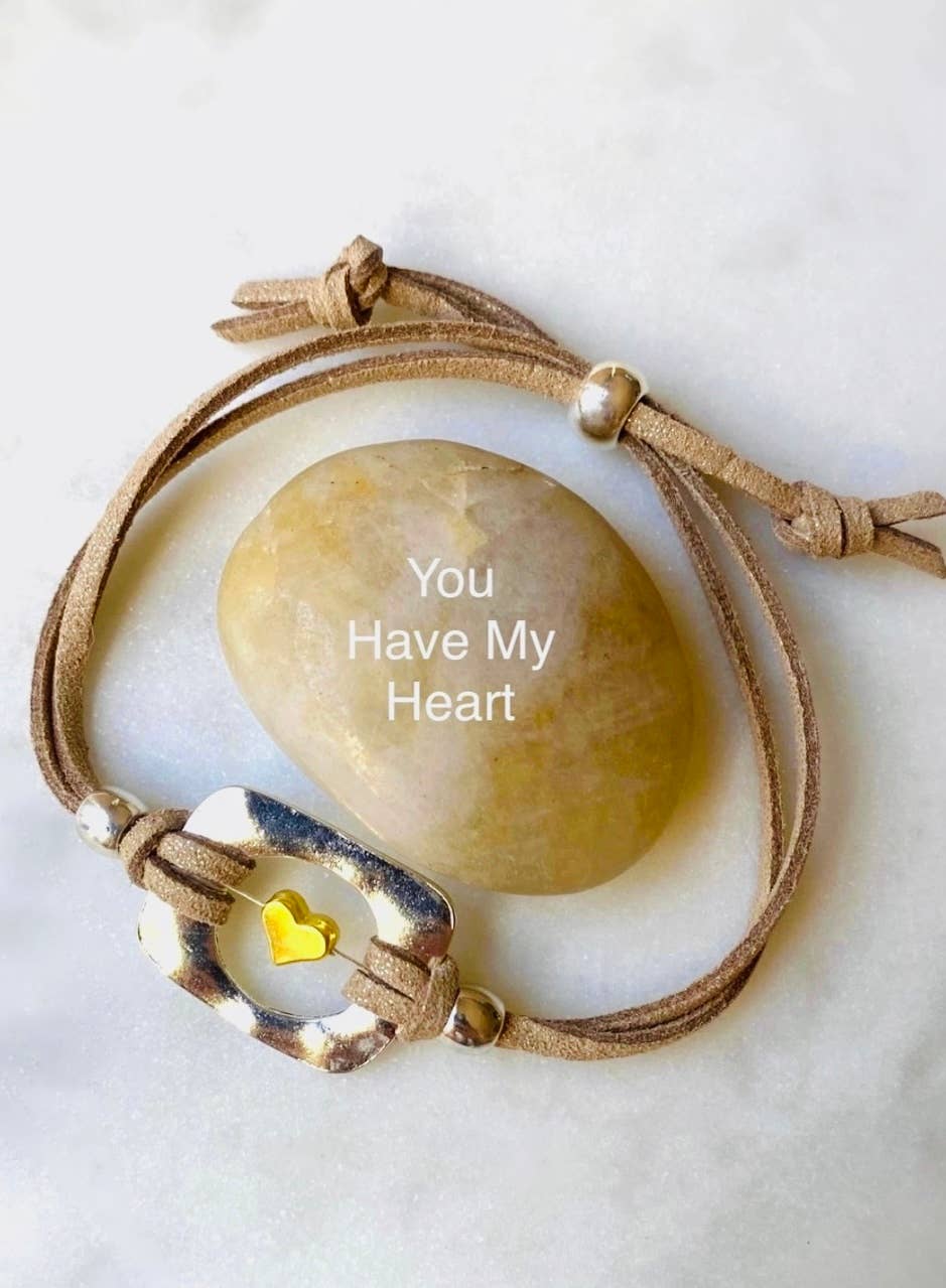 Heart of Gold Tan Bracelet