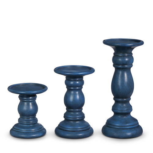 Blue Candle Holders