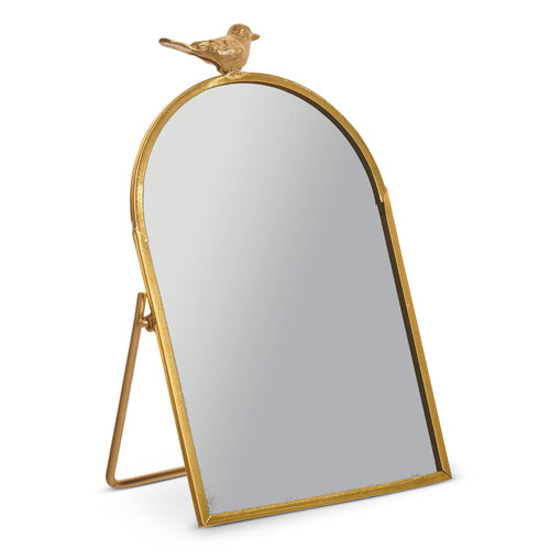 6.75" Gold Bird Mirror