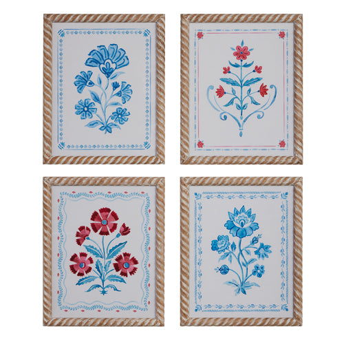 16" Mughal Floral Wall Art