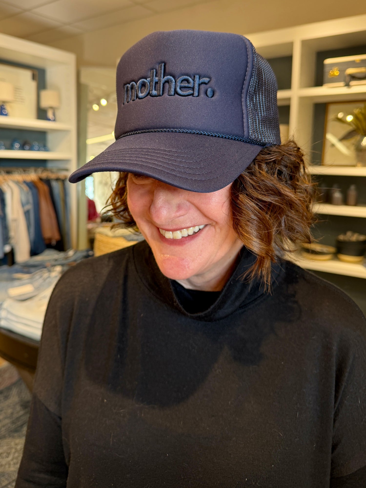 "mother." Embroidered Trucker Hat
