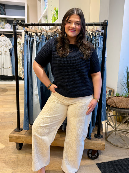 Short Sleeve Knit Top